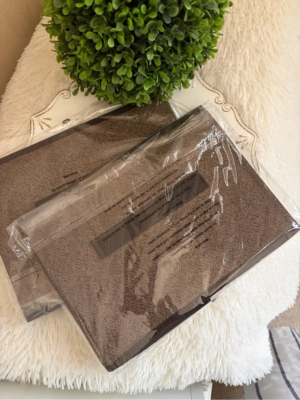 Essentials Brown Collapsible Fabric Storage Bin (2)